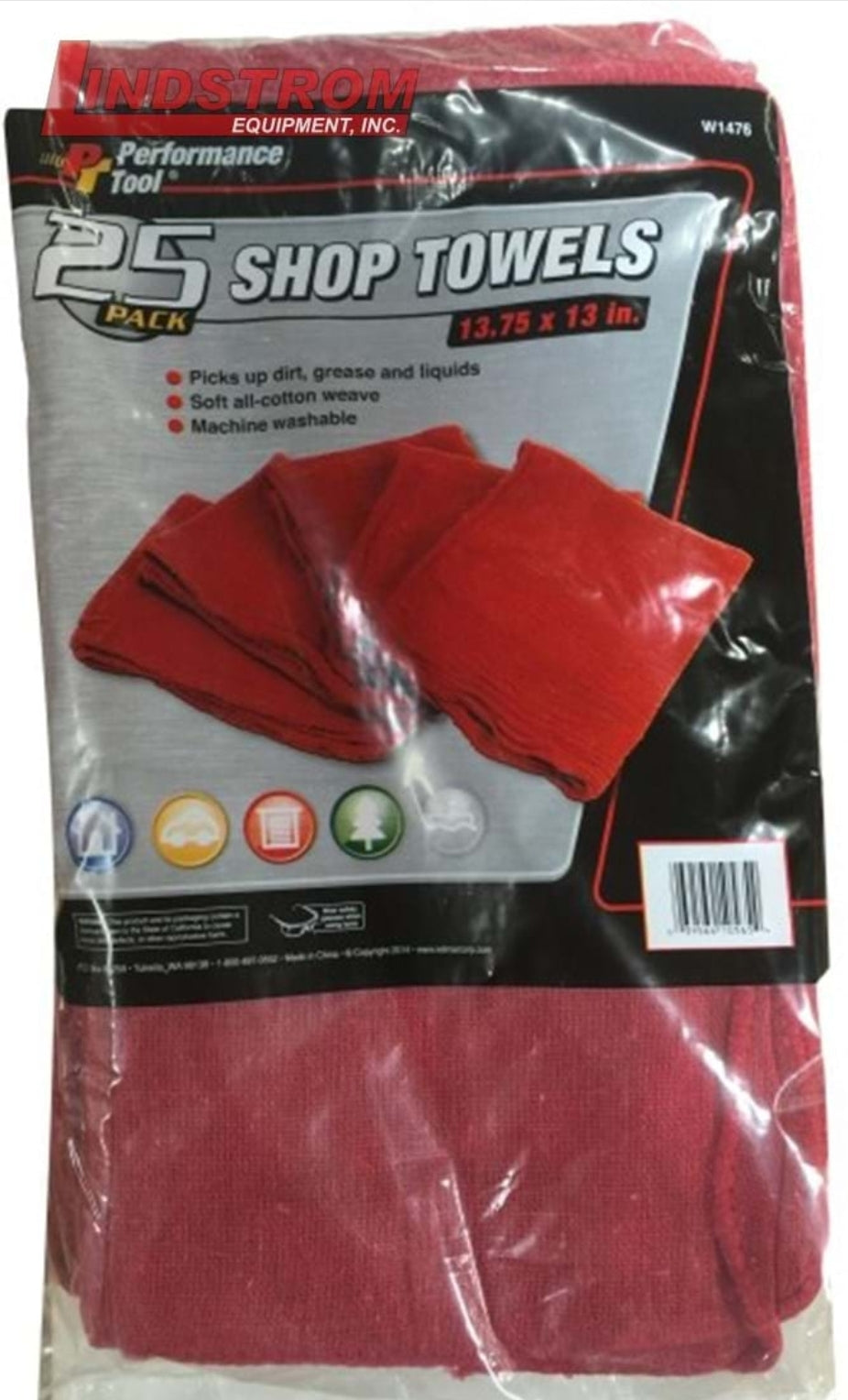 Shop Towels Red 12x14 (25 Pack)