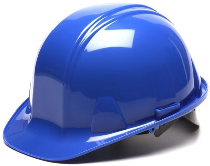 Pyramex HP140 Cap Style Hard Hats - With 4 Point Snap Lock Suspension - Blue