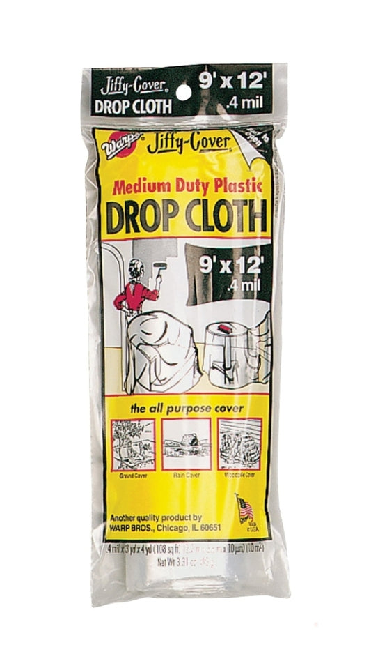 9' x 12' Clear Plastic Drop Cloth