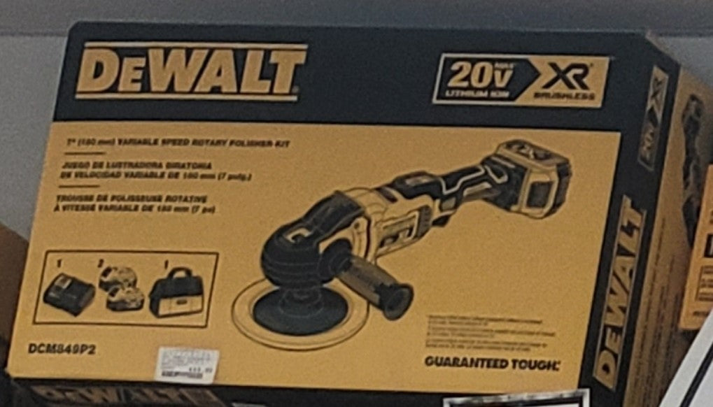 Dewalt Cordless 7'' Polisher w/ 2 5AMP Batteries Charger