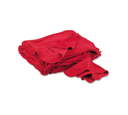 RED SHOP TOWEL 12" x 14" 100% COTTON 12PC/PK